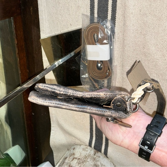 NWT Bed Stu Leather Cadence Wallet Wristlet Crossbody Bag Black Lux MSRP $175 - Picture 7 of 14